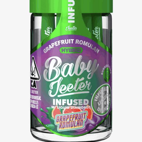 Baby Jeeter Grapefruit Romulan Infused Mini Joints - 2.5g Pack / 5 Rolls