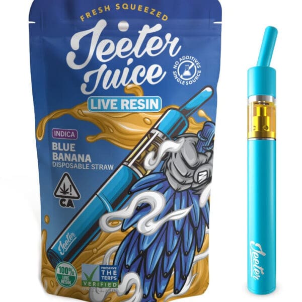 Jeeter Juice Blue Banana – 500mg Indica Live Resin Disposable
