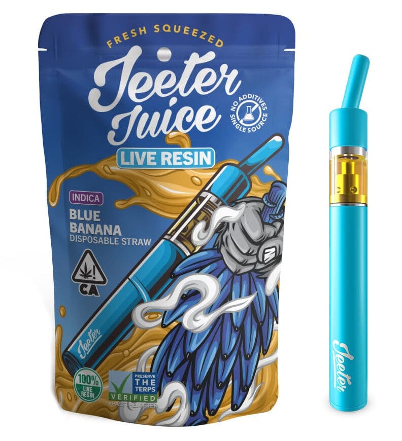 Blue-Banana-e1730417067763.jpg Jeeter Juice Blue Banana – 500mg Indica Live Resin Disposable - Image 1