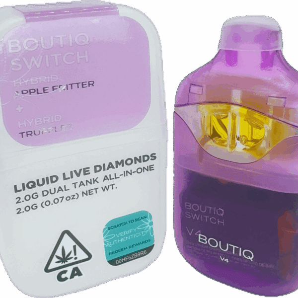 Boutiq Switch – Apple Fritter x Trufflez Dual Tank Disposable Vape (2G | Hybrid + Indica)
