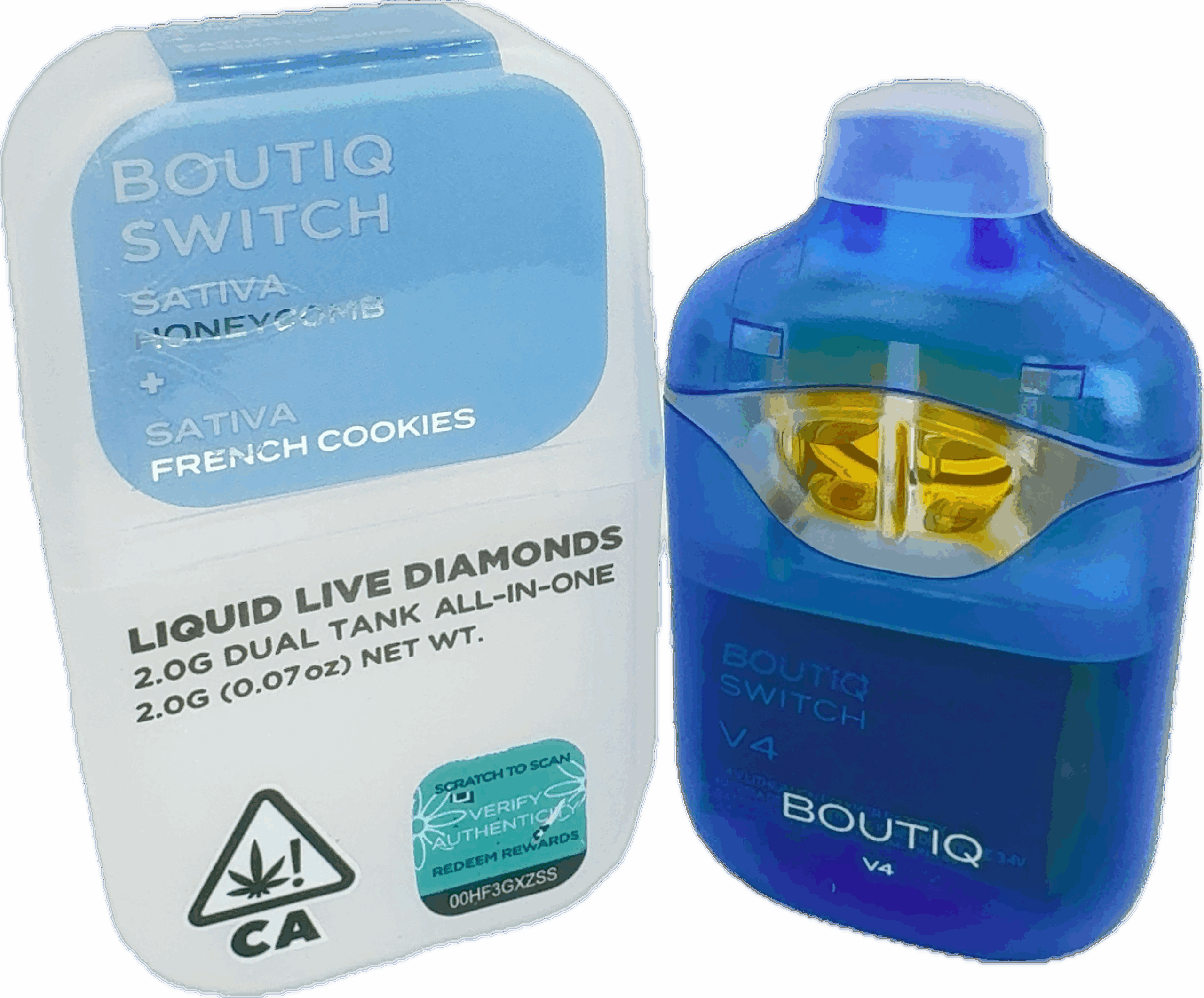 Boutiq-Switch-–-Honeycomb-x-French-Cookies-Dual-Tank-Disposable-scaled-1.png Boutiq Switch – Honeycomb x French Cookies Dual Tank Disposable Vape (2G | Sativa Duo) - Image 1