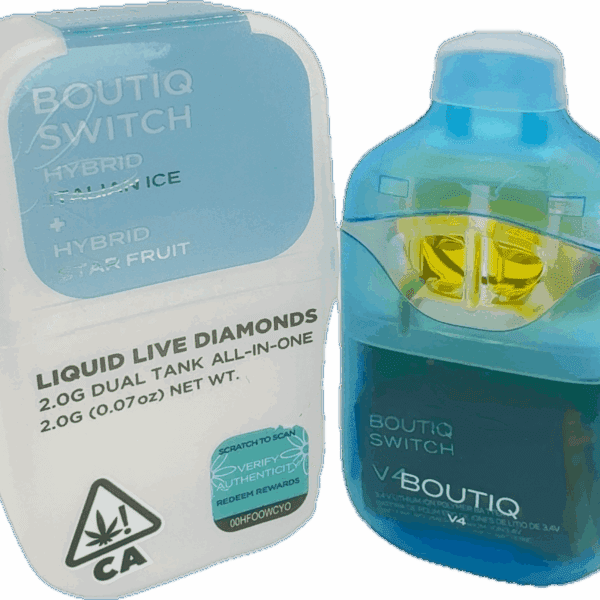 Boutiq Switch – Italian Ice x Star Fruit Dual Tank Disposable Vape (2G | Hybrid Duo)