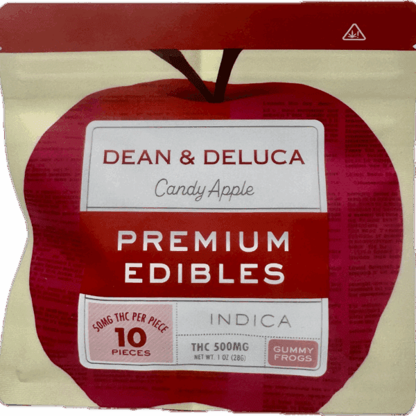 Dean & Deluca Premium Edibles – Candy Apple Gummy Frogs | 500mg THC Indica