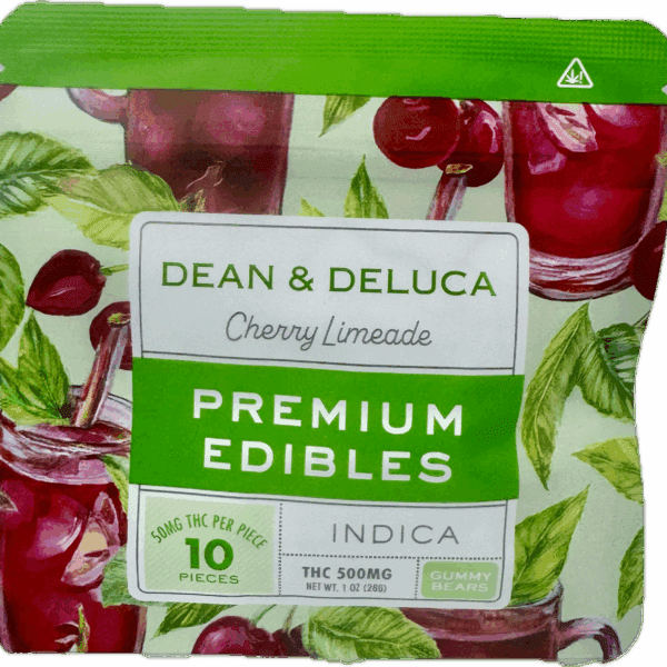 Dean & Deluca Premium Edibles – Cherry Limeade Gummy Bears | 500mg THC Indica