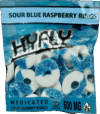 HyFly Sour Blue Raspberry Rings – 600mg THC Sour Gummy Rings