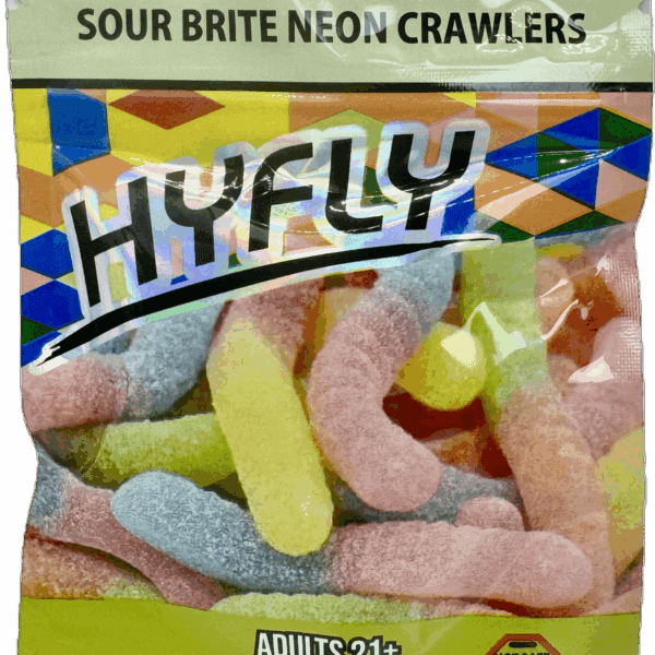 HyFly Sour Brite Neon Crawlers – Sour Gummy Crawlers | 600mg THC