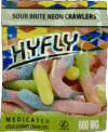 HyFly Sour Brite Neon Crawlers – Sour Gummy Crawlers | 600mg THC - Image 2