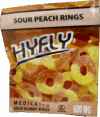 HyFly Sour Peach Rings – 600mg THC Gummy Rings - Image 2