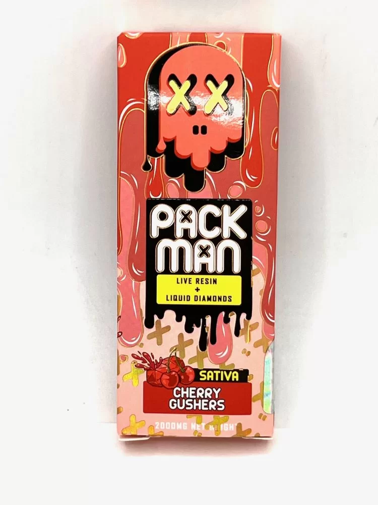 PACKMAN-Cherry-Gushers.webp PACKMAN Cherry Gushers - 2g Sativa Disposable - Image 1