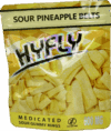 HyFly Sour Pineapple Belts | 600mg THC Sour Gummy Rings - Image 2