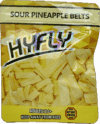 HyFly Sour Pineapple Belts | 600mg THC Sour Gummy Rings