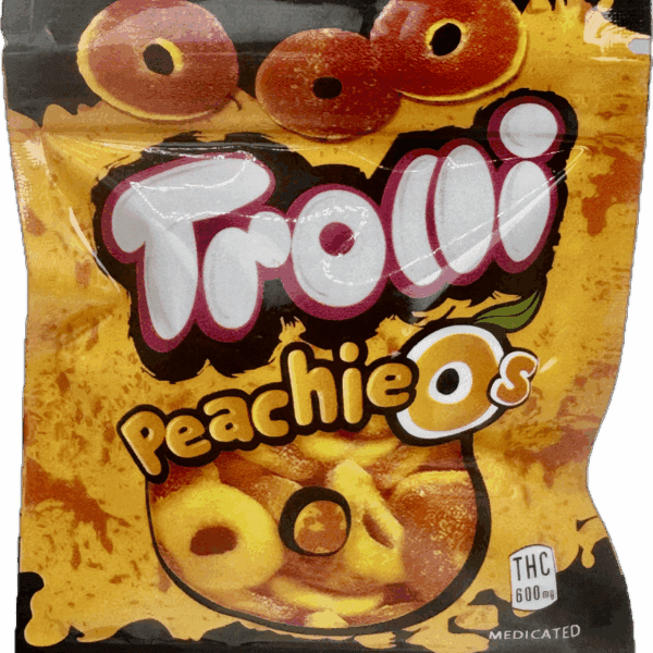 Trolli Peachie O’s Gummy – 600mg THC | Sweet & Tangy Peach Rings