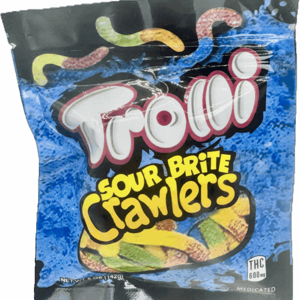 Trolli Sour Brite Crawlers Gummies – 600mg THC | Sour & Sweet Gummy Worms