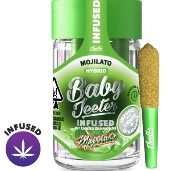 Baby Jeeter Mojilato Infused Mini Joints – 2.5g Pack / 5 Rolls