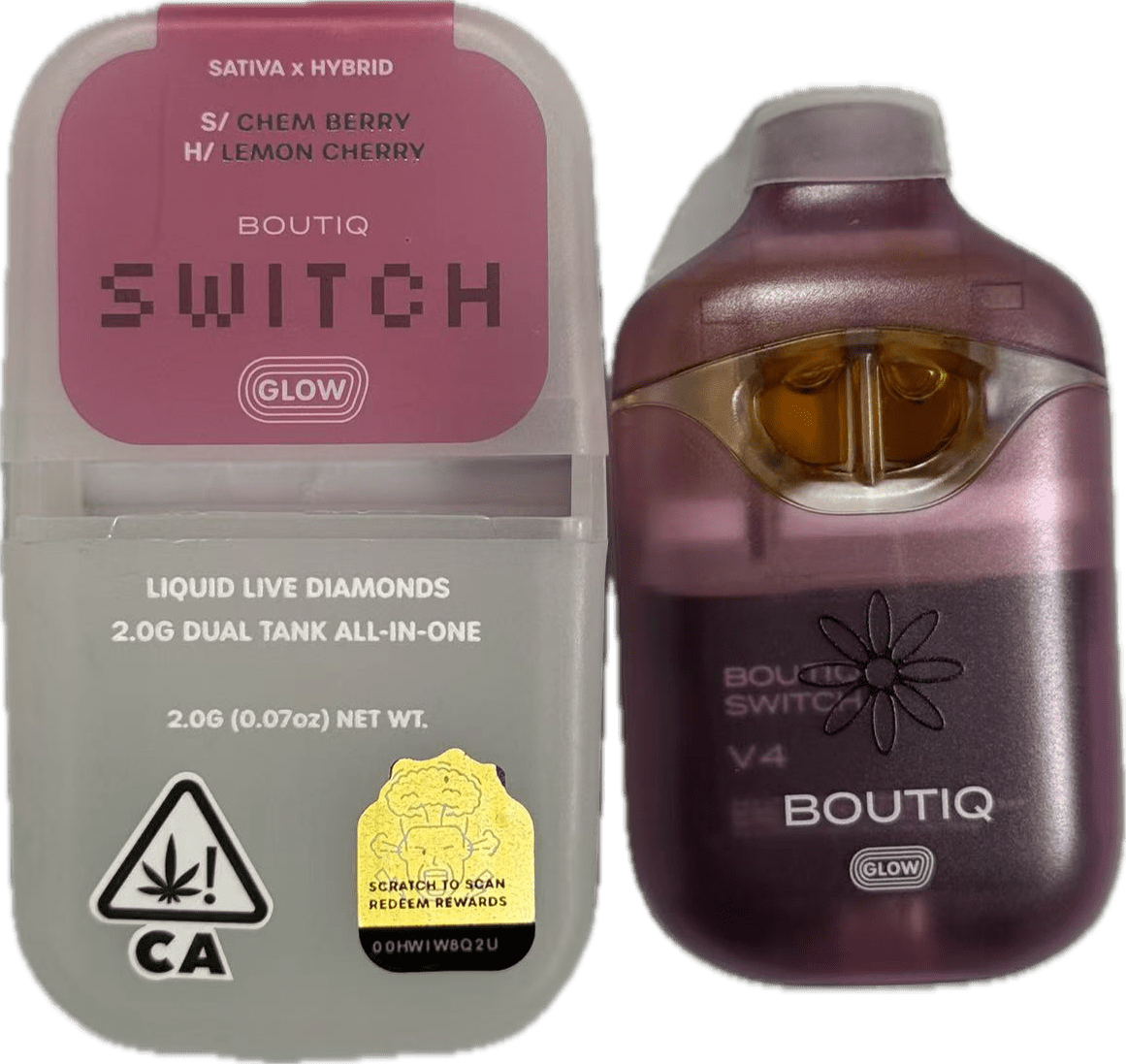 Chem-Berry-Lemon-Cherry-2.0G-Liquid-Diamonds-Dual-Tank-Sativa-×-Hybrid.png Chem Berry / Lemon Cherry | 2.0G Liquid Diamonds Dual Tank Sativa × Hybrid (Glow V4) - Image 1