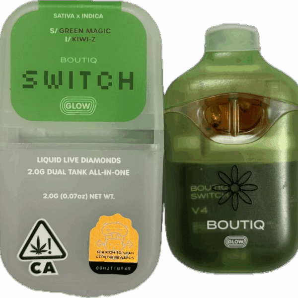 Green Magic / Kiwi-Z | 2.0G Dual Tank Liquid Diamonds Sativa × Indica (Glow V4)