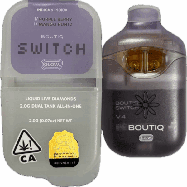 Purple Berry / Mango Runtz 2.0G Liquid Diamonds Dual Tank Indica Duo (Glow V4)