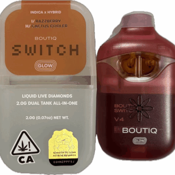 Razzberry / Cactus Cooler | 2.0G Liquid Diamonds Dual Tank Indica-Hybrid (Glow V4)