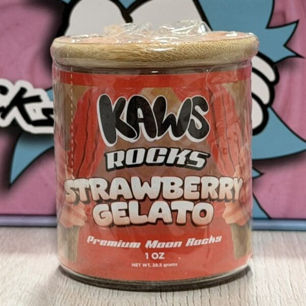Kaws Rocks Strawberry Gelato– Hybrid Premium Moon Rocks (1oz)