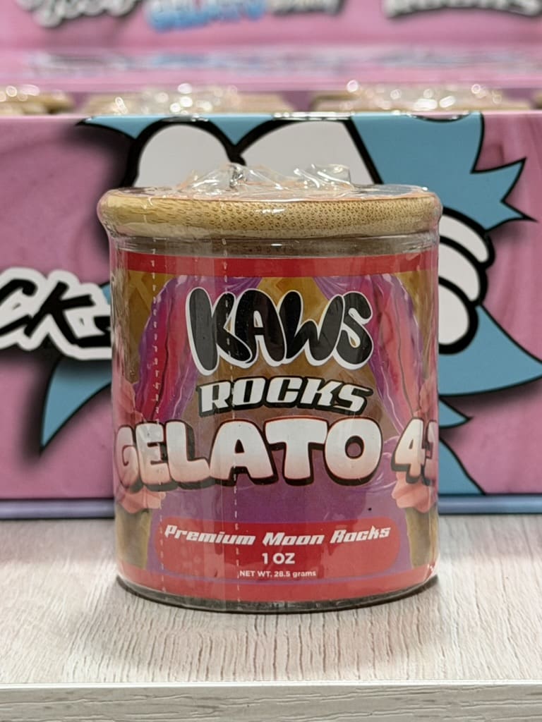 76C27DAA-A3B9-4E50-85B8-350DF1901DE1_1_105_c.jpeg Kaws Rocks Gelato 41 – Hybrid Premium Moon Rocks (1oz) - Image 1