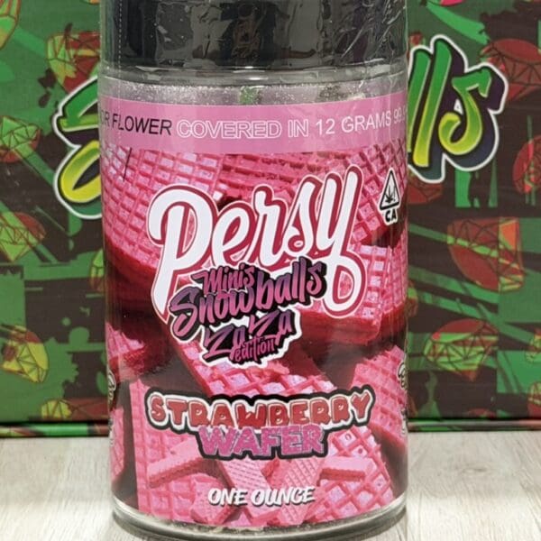 Persy Mini Snowballs(Zaza Edition)-Strawberry Wafer | 1oz Premium Hybrid Flower