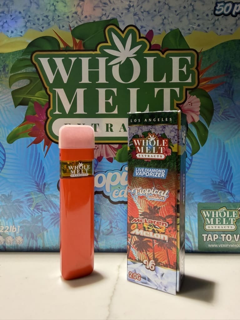 E933ED04-F4EA-4CB6-99AC-586E9BABB97A_1_105_c.jpeg Whole Melt Extracts – Live Diamond Vaporizer (Tropical Edition) – McLaren Melon - Image 1