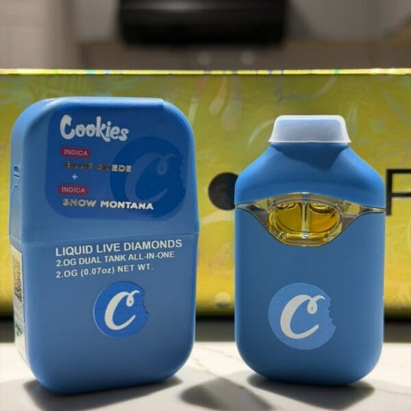 Cookies Dual Tank Disposable Vape – Blue Suede x Snow Montana | Indica x Indica