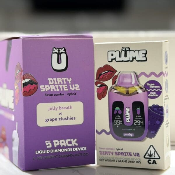 Plume Disposable Vape – Dirty Sprite V2 | Jelly Breath x Grape Zlushies | Hybrid