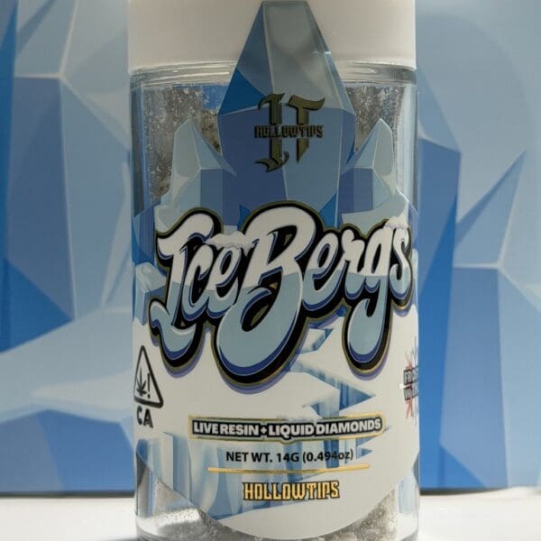 Ice Bergs – Cherry Popper | Live Resin + Liquid Diamonds Infused Flower (14 Grams)
