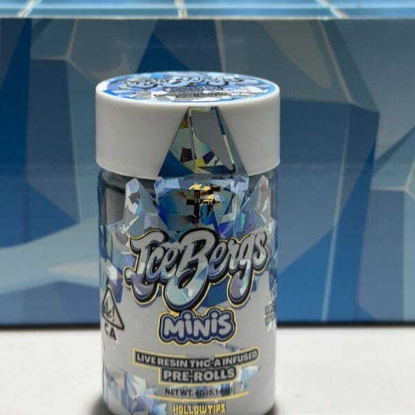 Ice Bergs Minis – Orange Bang | Live Resin THC-A Infused Pre-Rolls (4G)