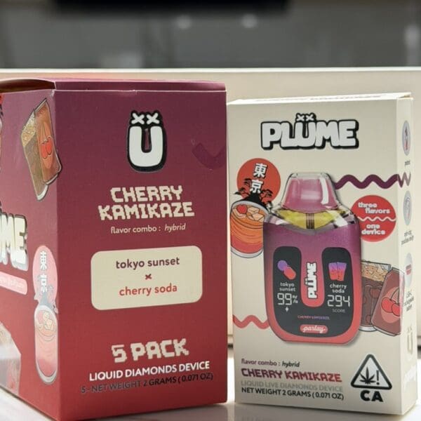 Plume Disposable Vape – Cherry Kamikaze | Tokyo x Cherry Soda | Hybrid