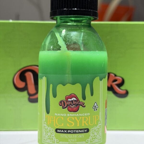 Devour Nano-Enhanced THC Syrup – Strawberry Kiwi | 1000 MG THC (Max Potency)