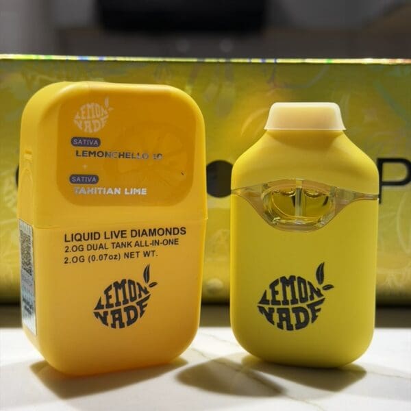 Lemonade Dual Tank Disposable Vape – Lemonchello 10 x Tahitian Lime | Sativa x Sativa