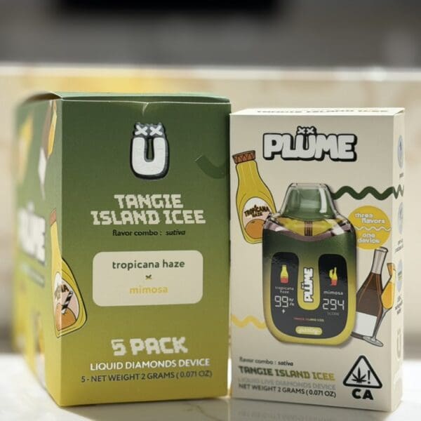 Plume Disposable Vape – Tangie Island Ice | Tropical Haze x Mimosa | Sativa