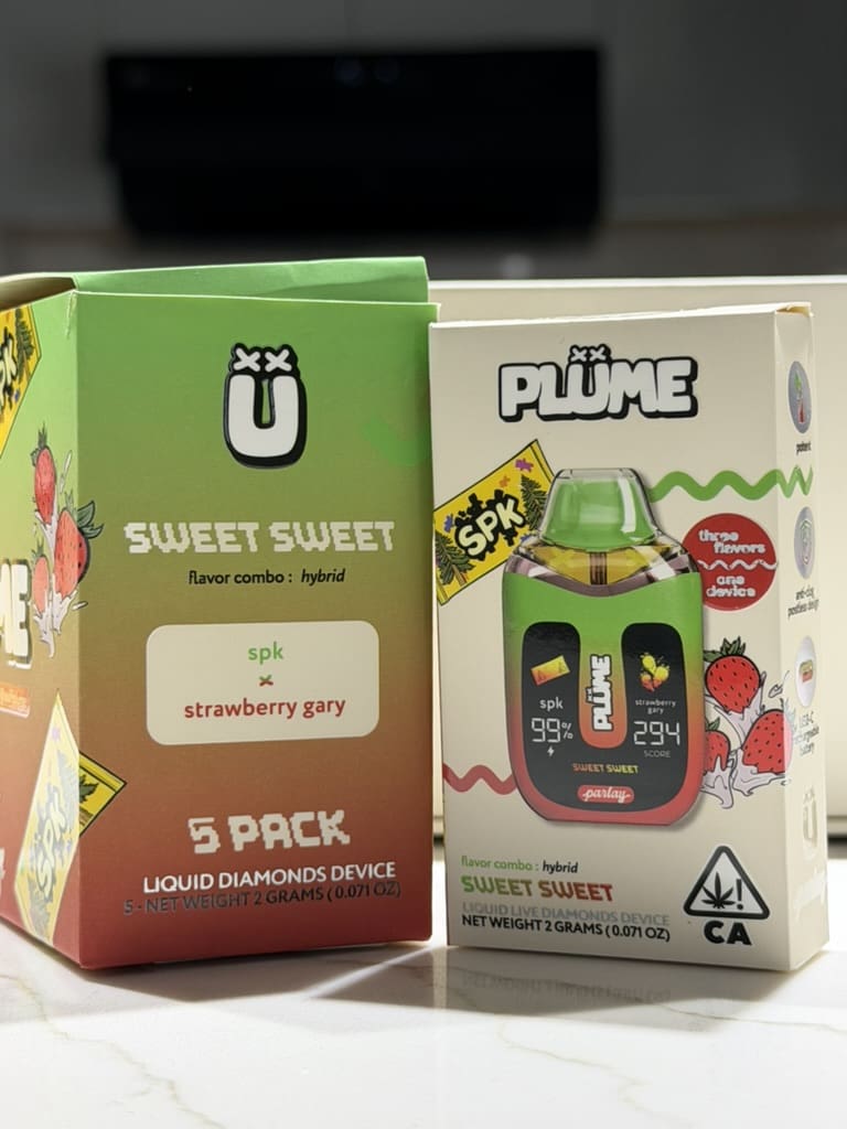 730DCD28-0959-4B97-88CB-DB32659051E7_1_105_c-1.jpeg Plume Disposable Vape – Sweet Sweet | SPK x Strawberry Gary | Hybrid - Image 1