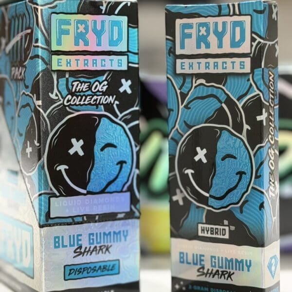 Fryd Ex – Blue Gummy Shark | Hybrid Disposable Vape