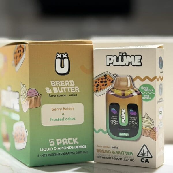 Plume Disposable Vape – Bread & Butter | Berry Batter x Frosted Cakes | Indica