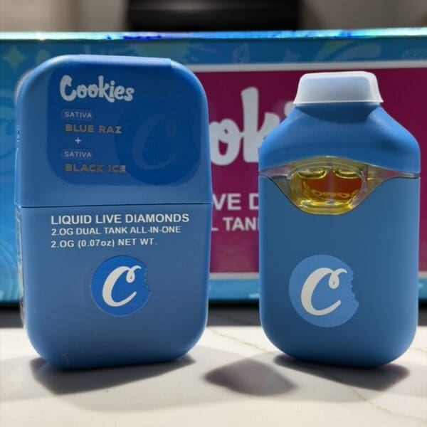 Cookies Dual Tank Disposable Vape – Blue Raz x Black Ice | Sativa x Sativa
