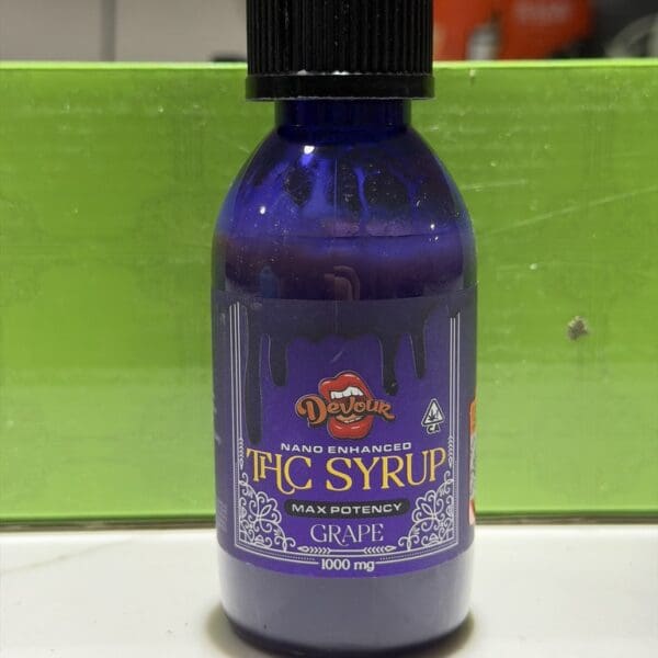 Devour Nano-Enhanced THC Syrup – Grape | 1000 MG THC (Max Potency)