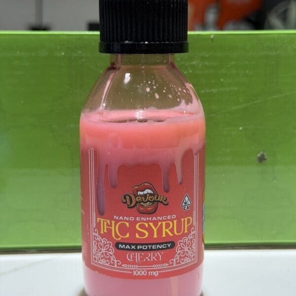 Devour Nano-Enhanced THC Syrup – Cherry | 1000 MG THC (Max Potency)
