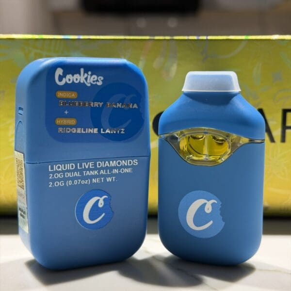 Cookies Dual Tank Disposable Vape – Blueberry Banana x Ridgeline Lantz | Indica x Hybrid
