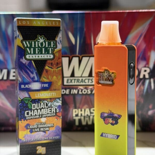 Whole Melt Extracts – Blackberry Fire x Lemonatti | Dual Chamber Disposable Vape | Hybrid x Hybrid