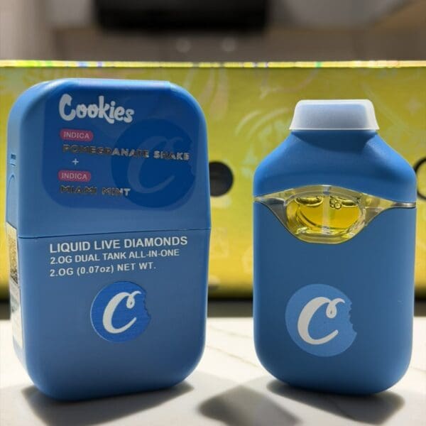 Cookies Dual Tank Disposable Vape – Pomegranate Shake x Miami Mint | Indica x Indica
