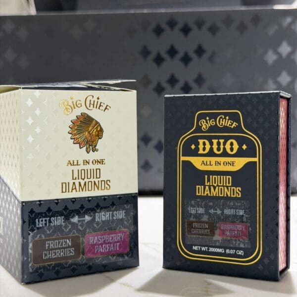 Big Chief Duo All-In-One – Frozen Cherries x Raspberry Parfait | 2G Hybrid Disposable Vape