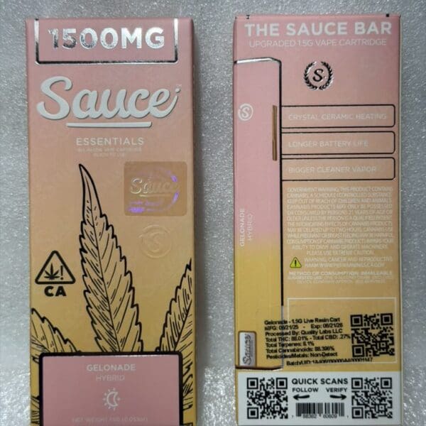 Sauce – Gelonade | Live Resin Vape | Hybrid