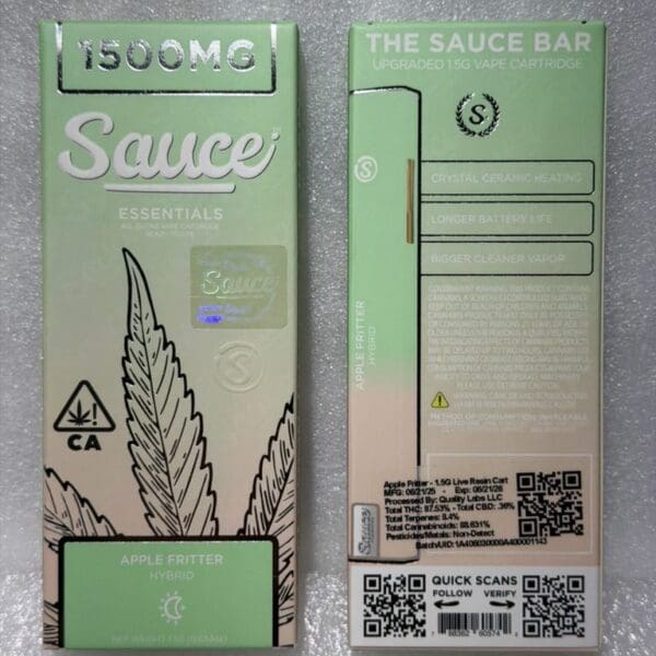 Sauce – Apple Fritter | Live Resin Vape | Hybrid