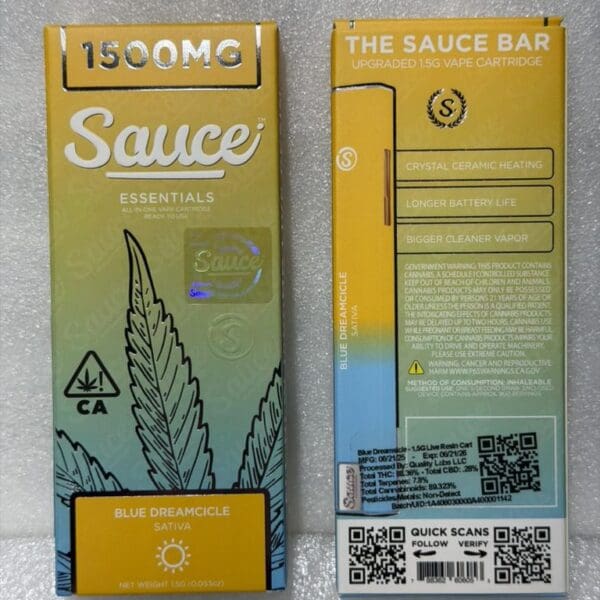 Sauce – Blue Dreamcicle | Live Resin Vape | Sativa