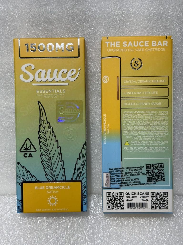 83440007-4AB6-47C7-87F6-ACF8C877FA67_1_105_c.jpeg Sauce – Blue Dreamcicle | Live Resin Vape | Sativa - Image 1