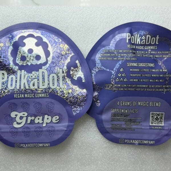 Polkadot Vegan Magic Gummies – Grape | Vegan Psychedelic Gummies