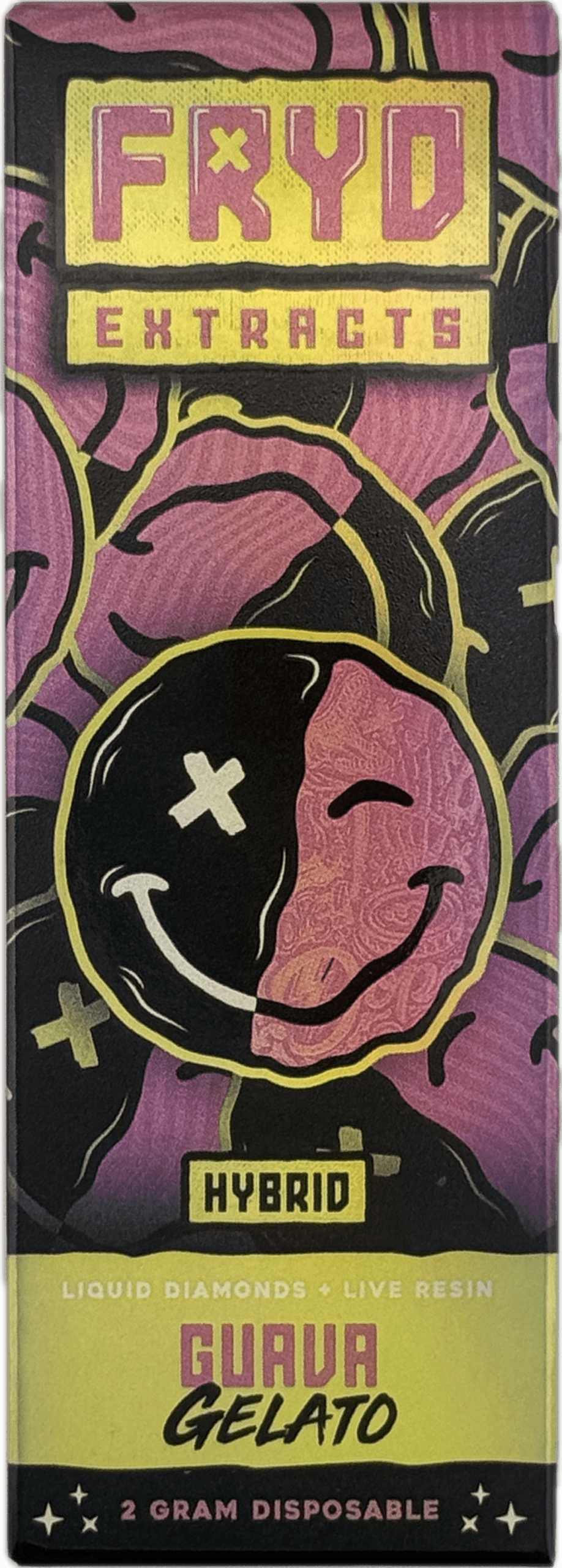 Subject-8-scaled-1.png FRYD Extracts Guava Gelato 2G Disposable Vape – Liquid Diamonds + Live Resin (Hybrid) - Image 1